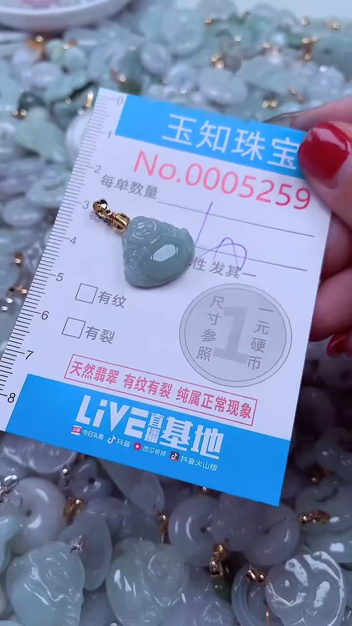 吊坠(不含链)未镶嵌翡翠5259
