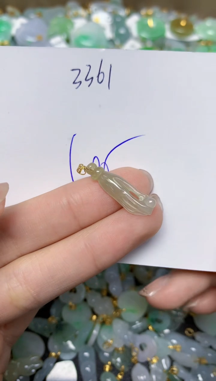 【闪购商品】翡翠颈饰18K金镶嵌 天然翡翠A货