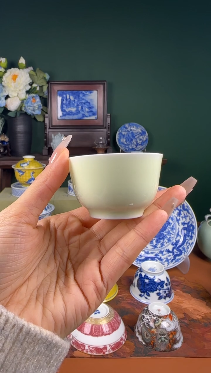 【闪购商品】杯景雨工坊 牙黄  小品茗杯 