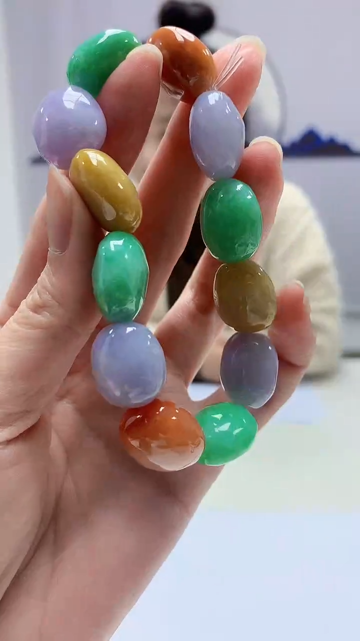 【闪购商品】定制翡翠未镶嵌4902zm-毛货手串217