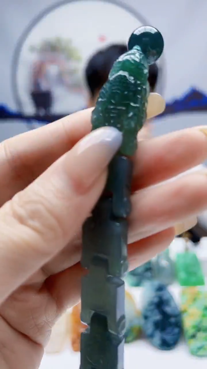 未镶嵌定制翡翠毛货手牌82