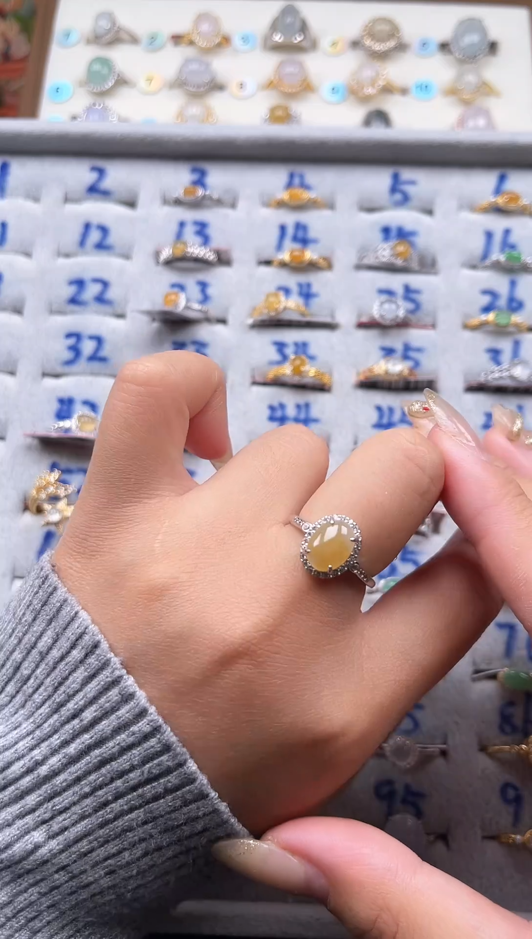 【闪购商品】翡翠戒指银S925镶嵌天然A货翡翠戒指