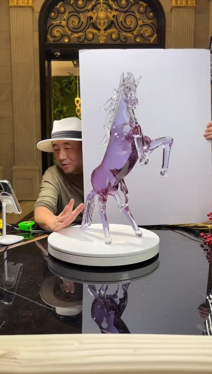 【闪购商品】摆件AJ03403紫水晶跃马艺术摆件