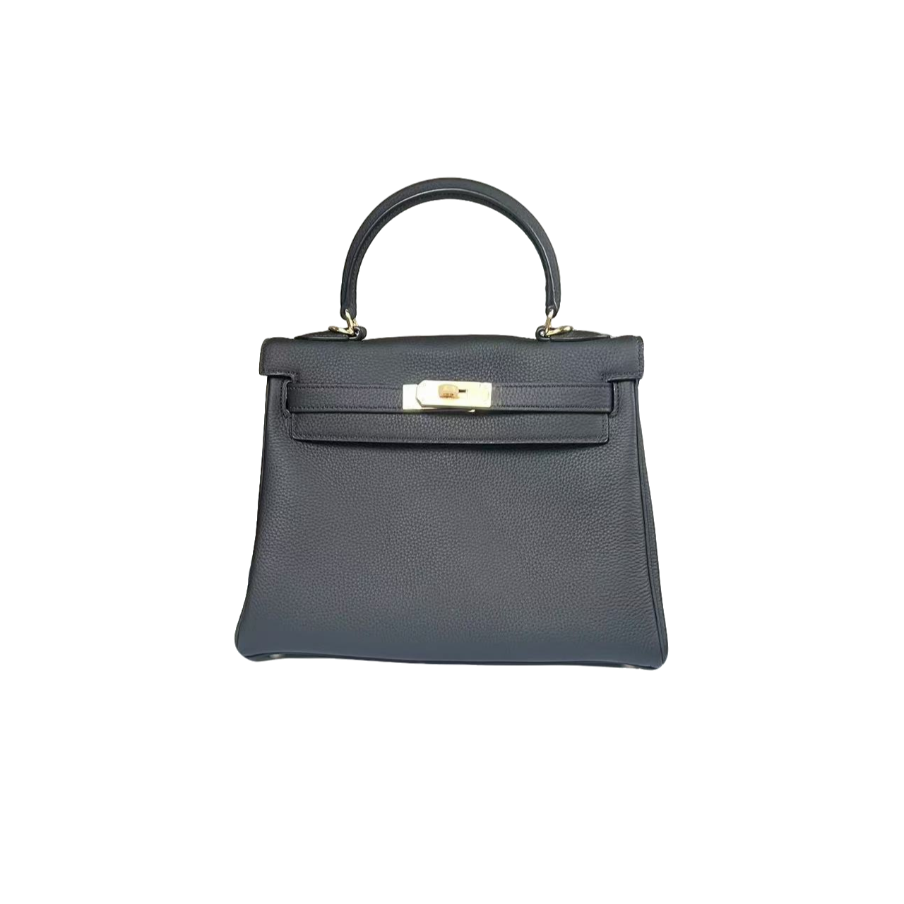 【茉丽芳华定制女包】头层牛皮28*22*10尺寸凯莉包黑色时尚单肩气质