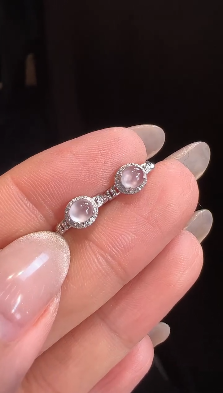 【闪购商品】翡翠耳饰18K金镶嵌耳饰