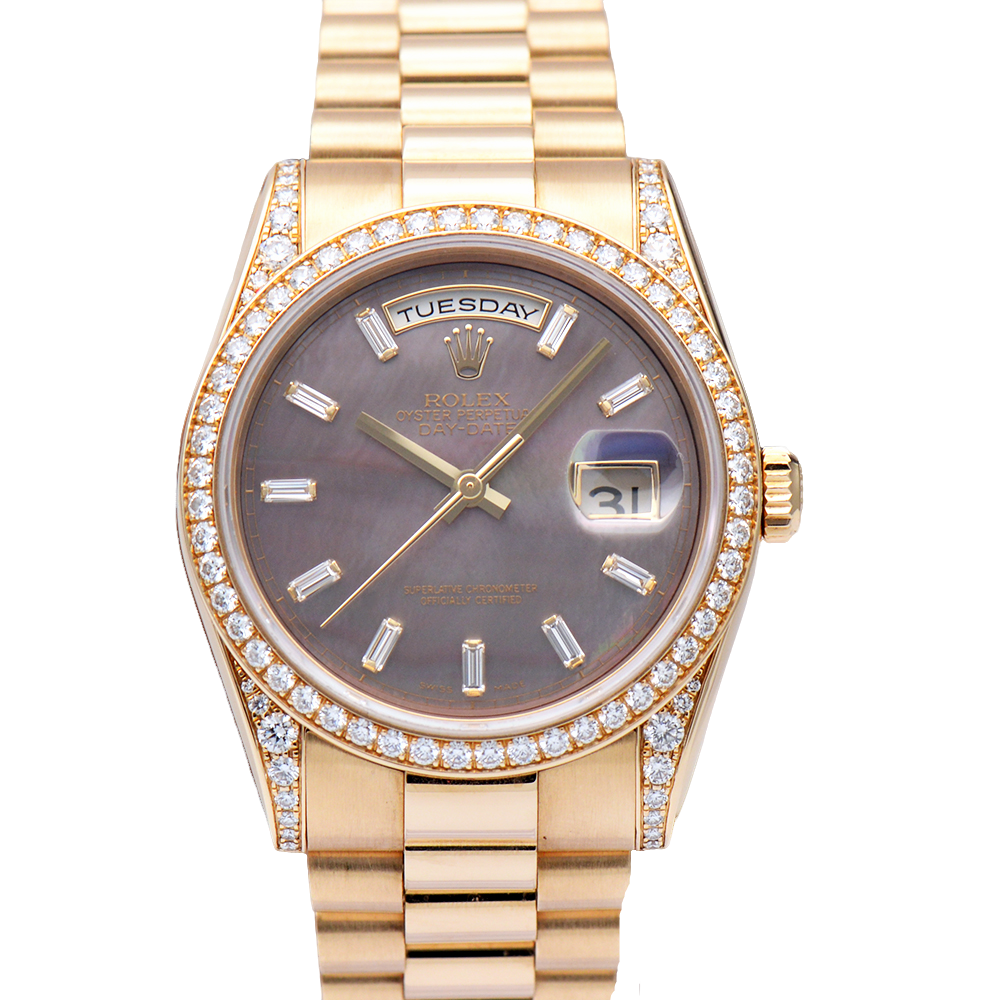 99新 Rolex/劳力士 星期日历118388大溪地贝母盘/18k黄金36mm男表
