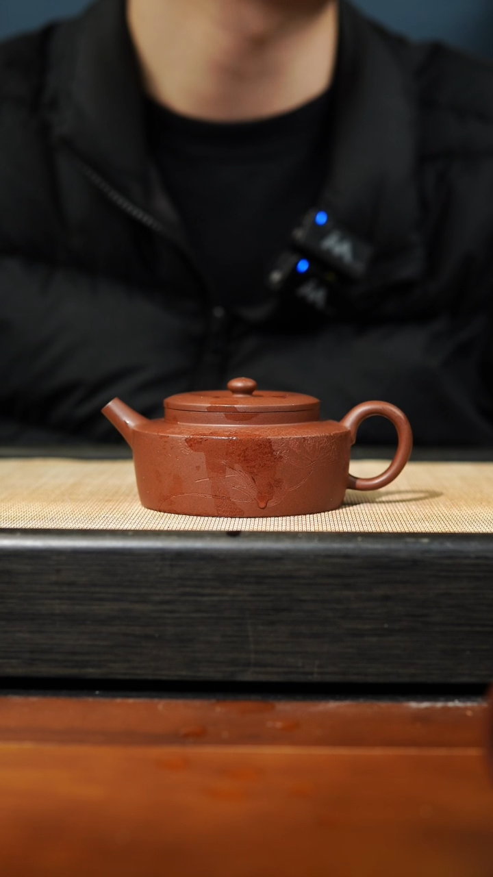 【闪购商品】紫砂茶壶老紫泥桑扁，150cc