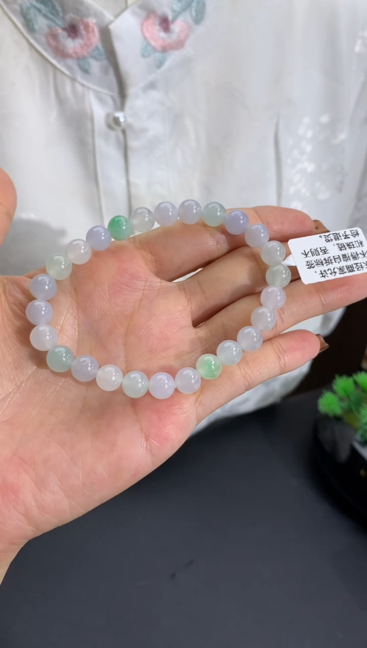 未镶嵌手串翡翠卡7.3mm