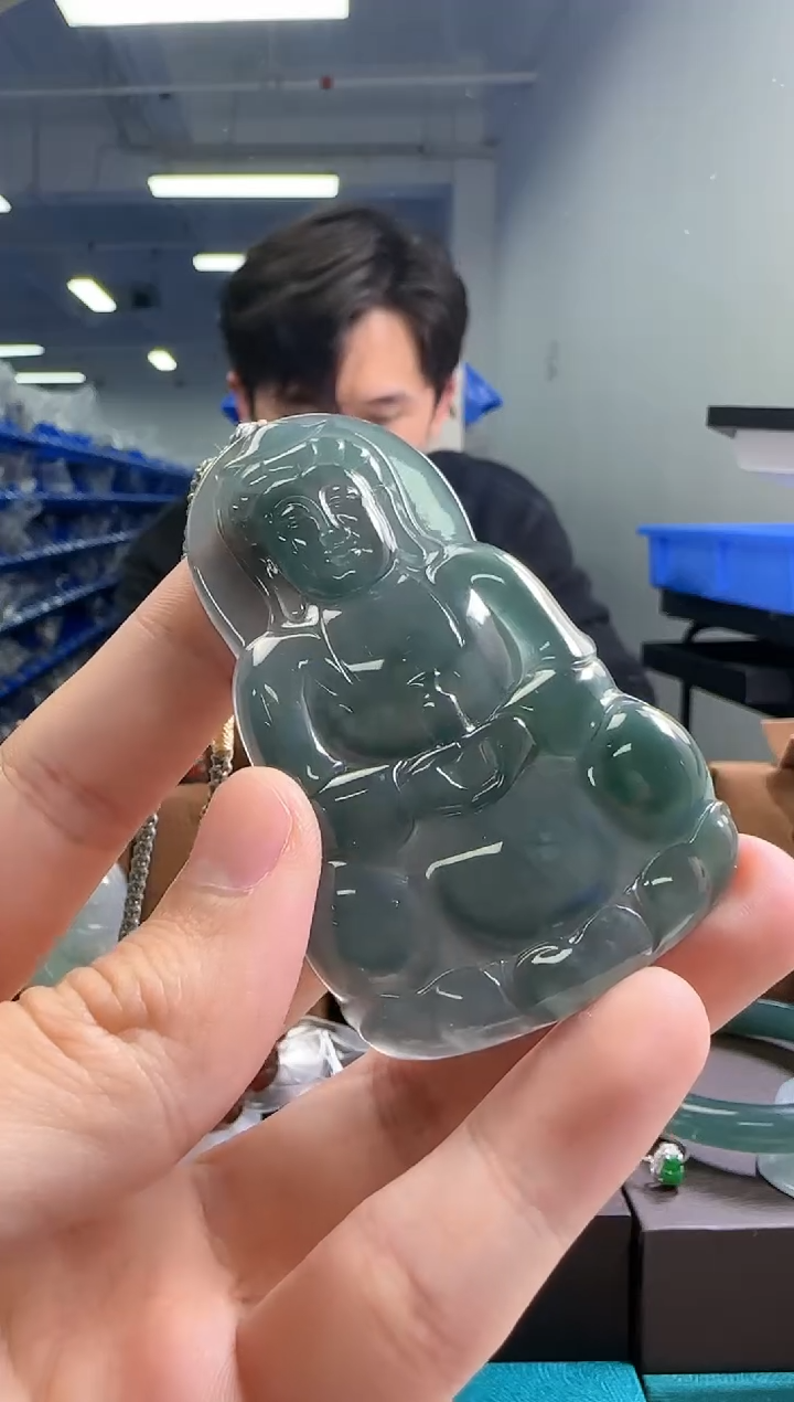 【闪购商品】翡翠吊坠(不含链)未镶嵌观音吊坠53