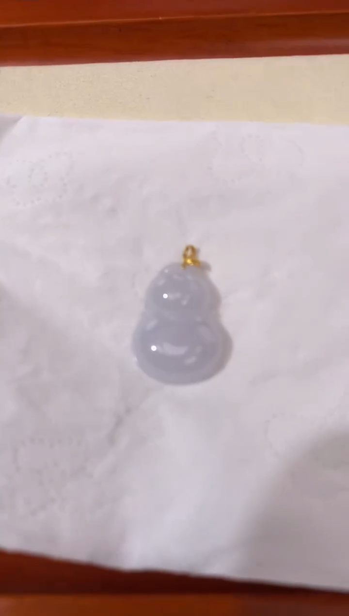 【闪购商品】翡翠颈饰18K金镶嵌天然缅甸a货翡翠