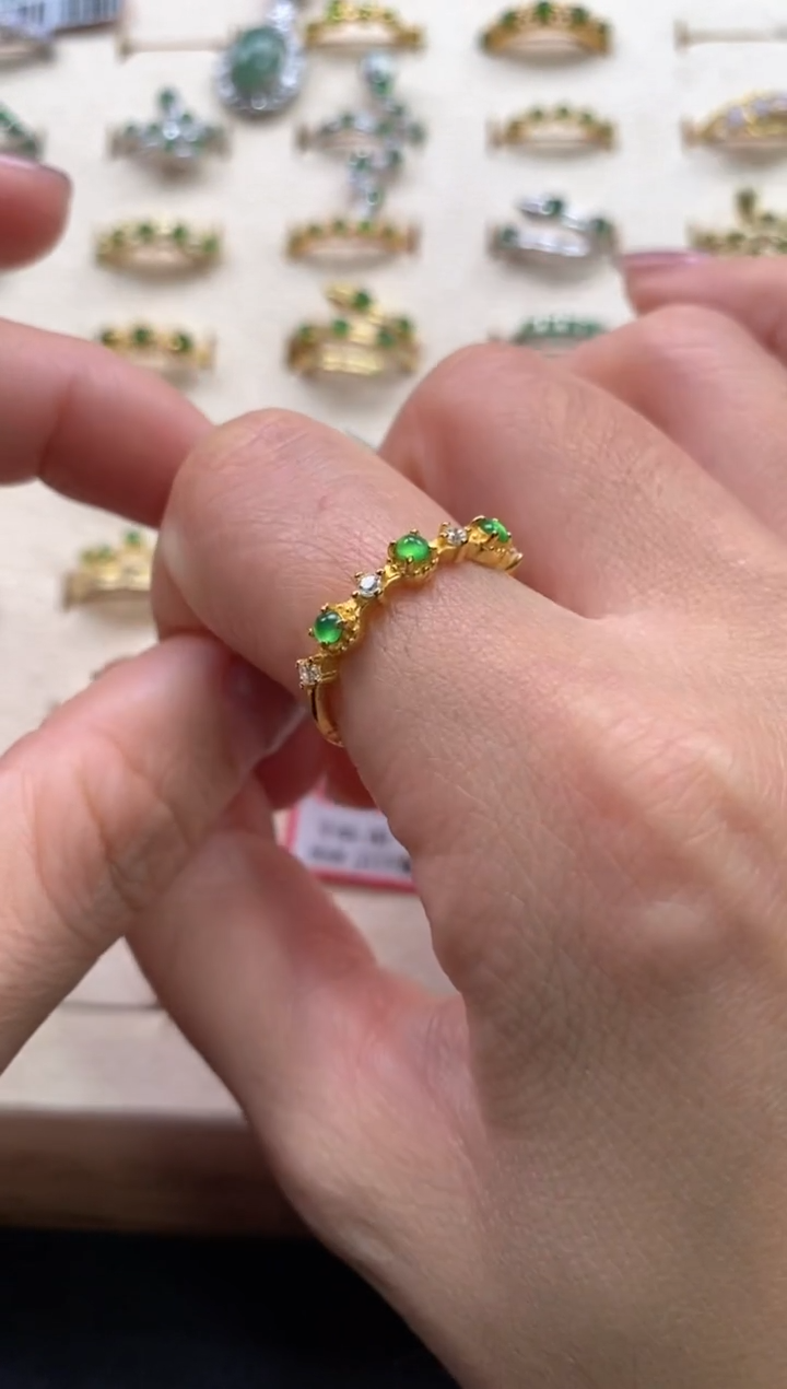 【闪购商品】翡翠戒指银S925镶嵌11111--1