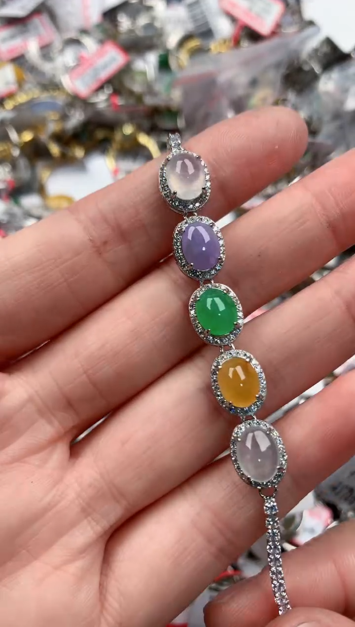 银S925镶嵌戒指翡翠555----4