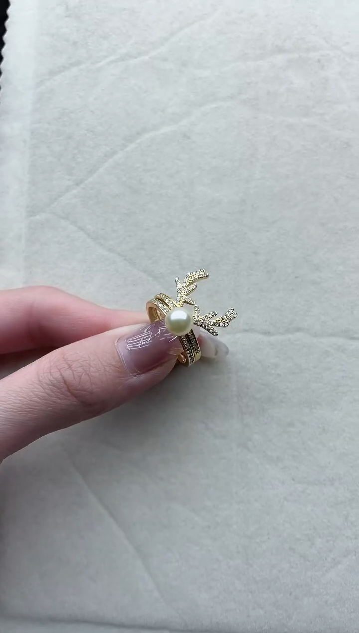 【闪购商品】海水珍珠戒指银S925镶嵌106