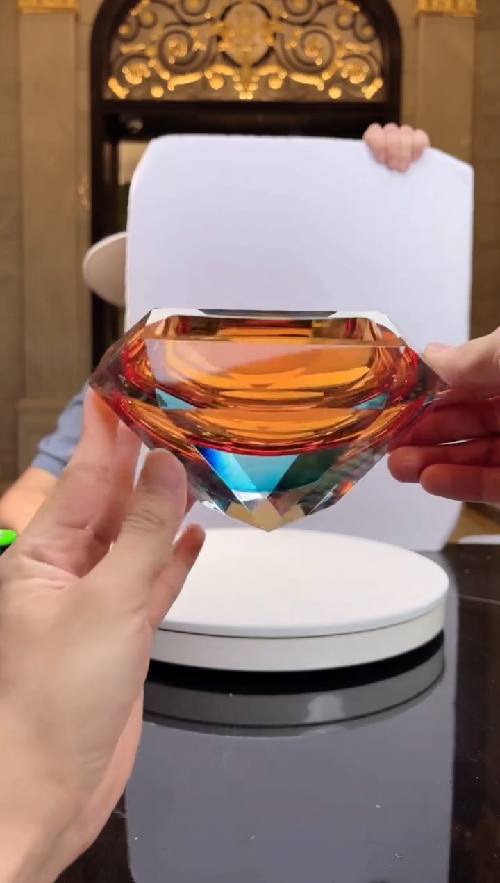 摆件AJ1011068红蓝双色烟灰缸