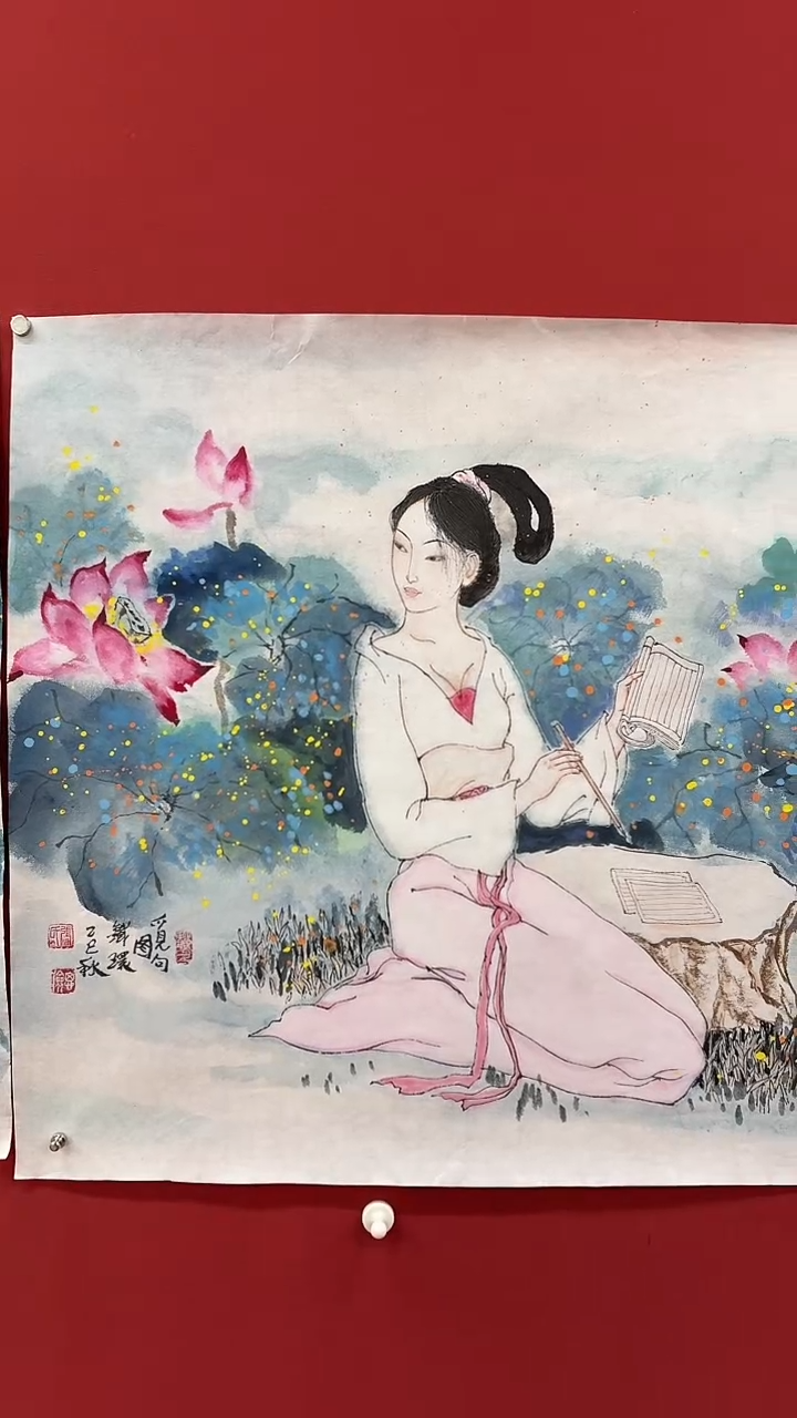 国画手绘原稿-张思俭-仕女-4平尺