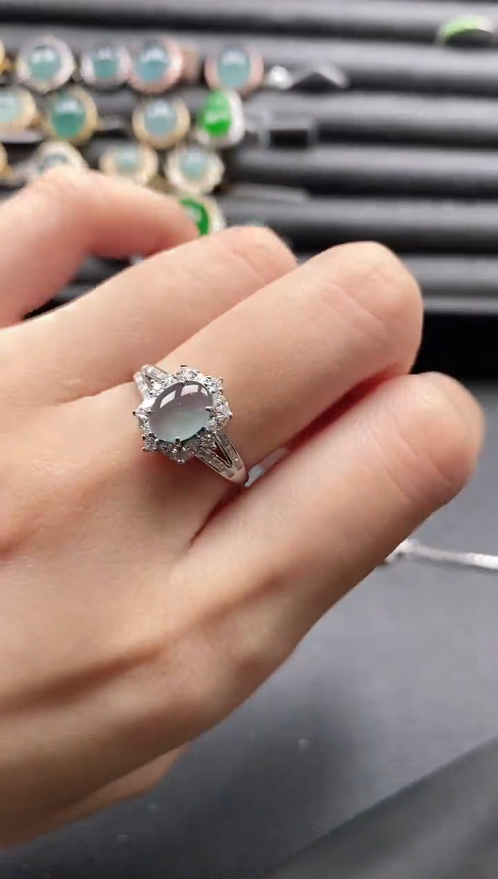 【闪购商品】翡翠戒指银S925镶嵌1111-