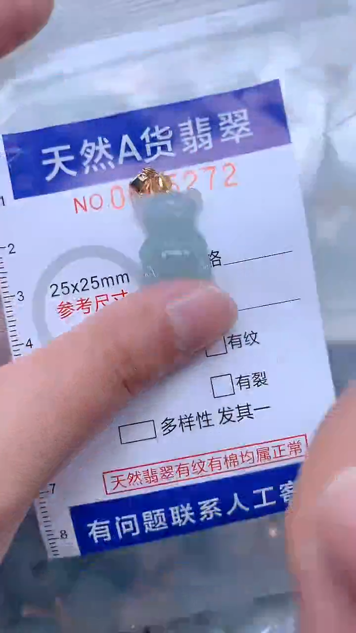 翡翠未镶嵌吊坠(不含链)1