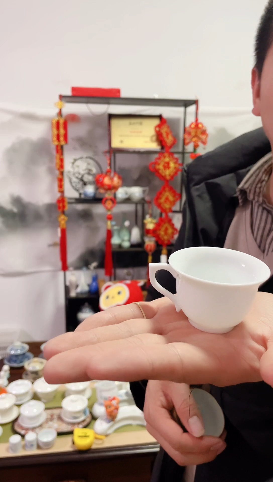 【闪购商品】【瓷心匠物】直播间福利专款带耳杯大12个