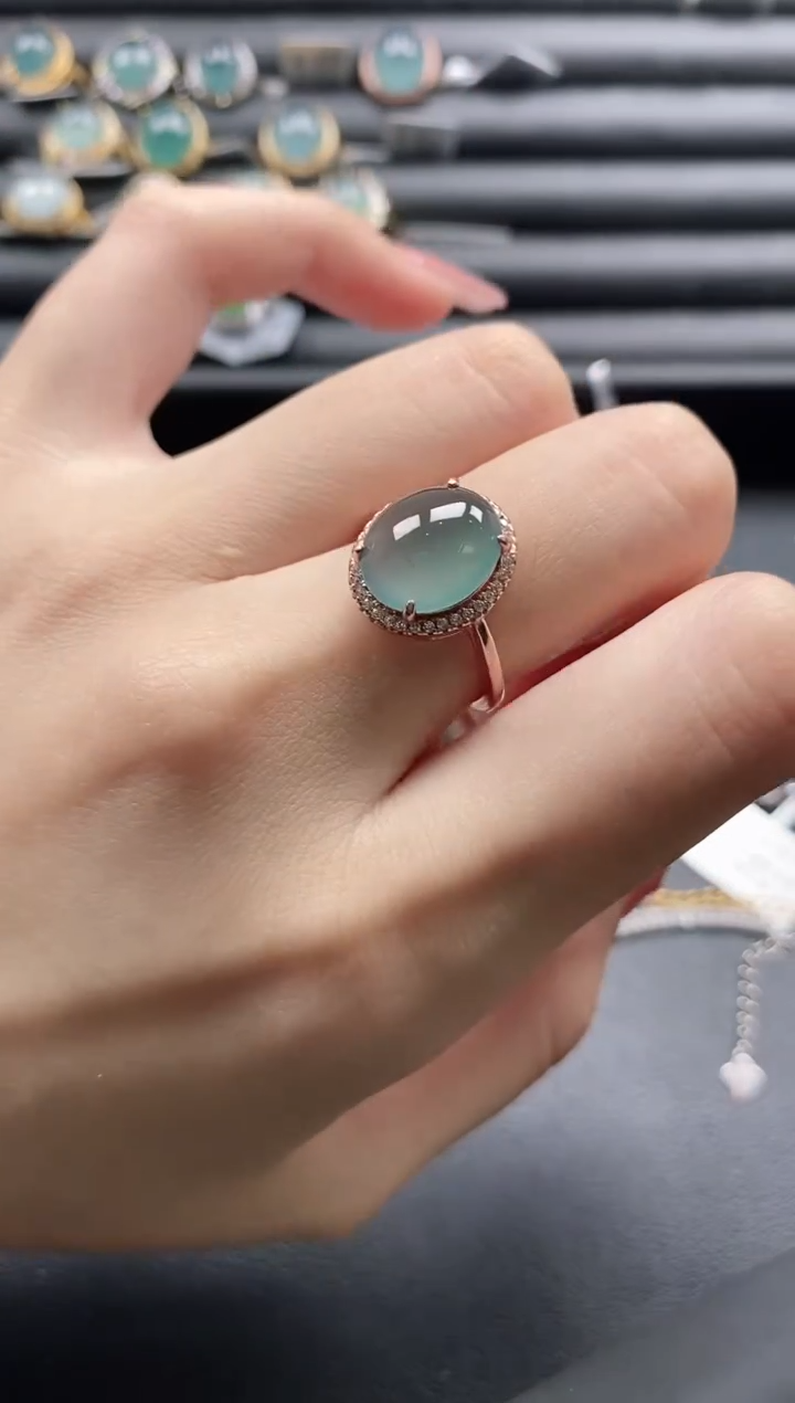 【闪购商品】翡翠戒指银S925镶嵌1111