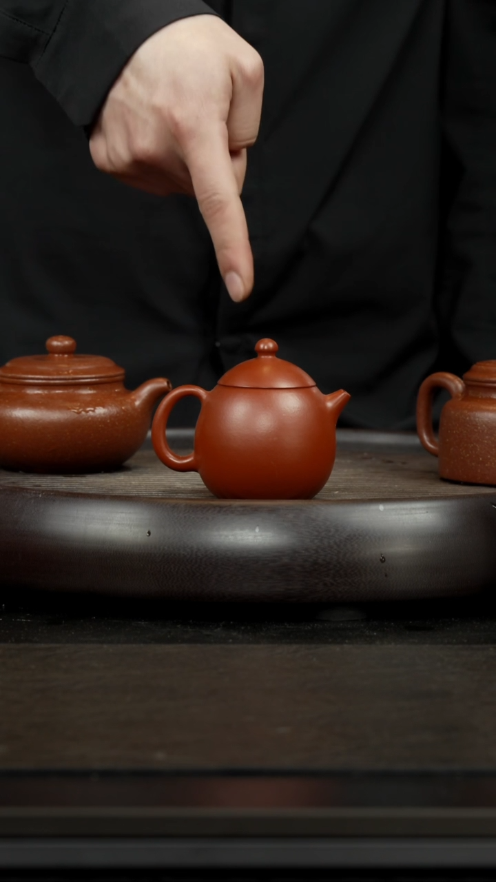 【闪购商品】紫砂茶杯朱泥 龙蛋壶