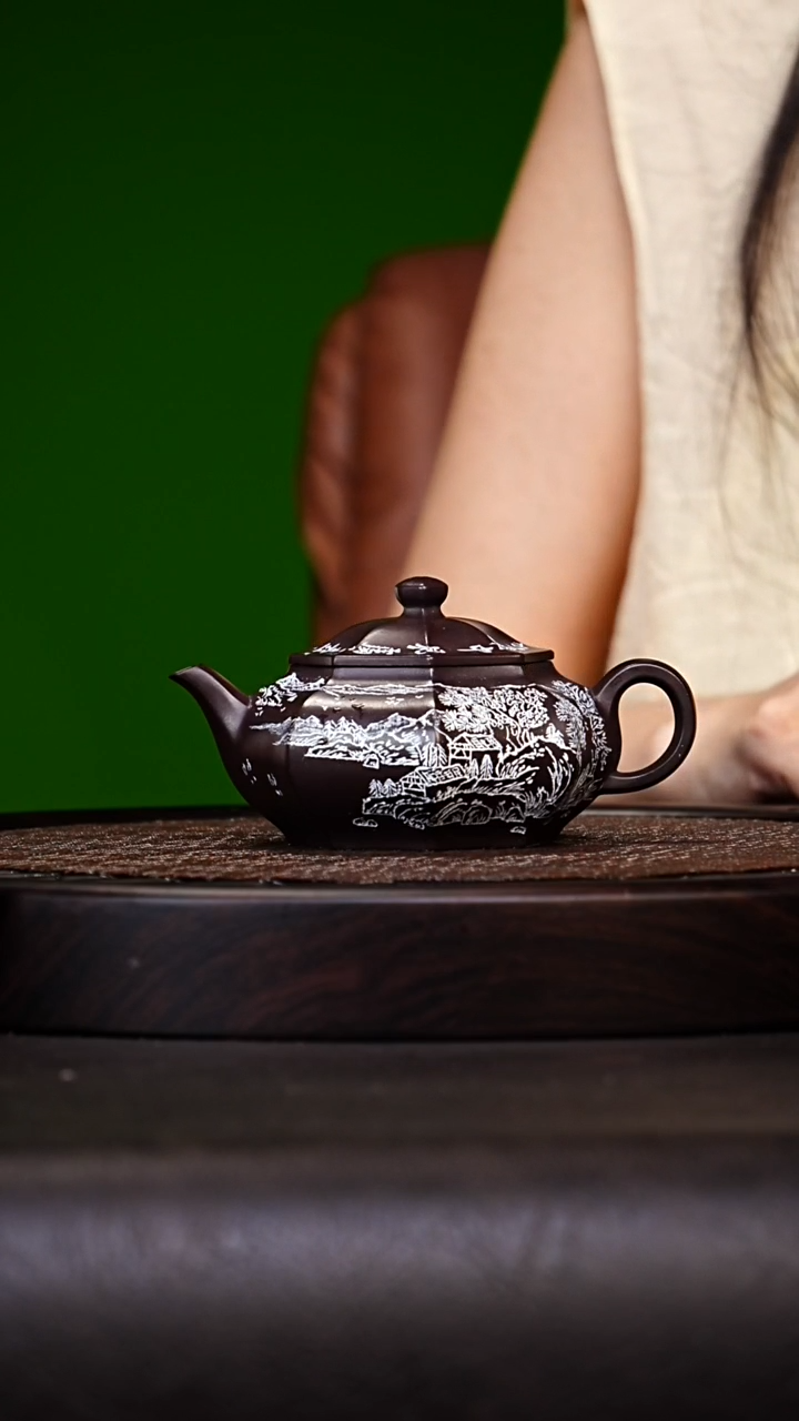 宜兴原矿高端紫砂 龙髓隐青260cc