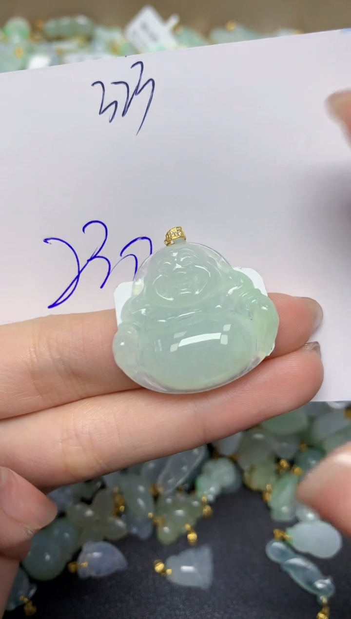 【闪购商品】翡翠颈饰18K金镶嵌天然翡翠A货