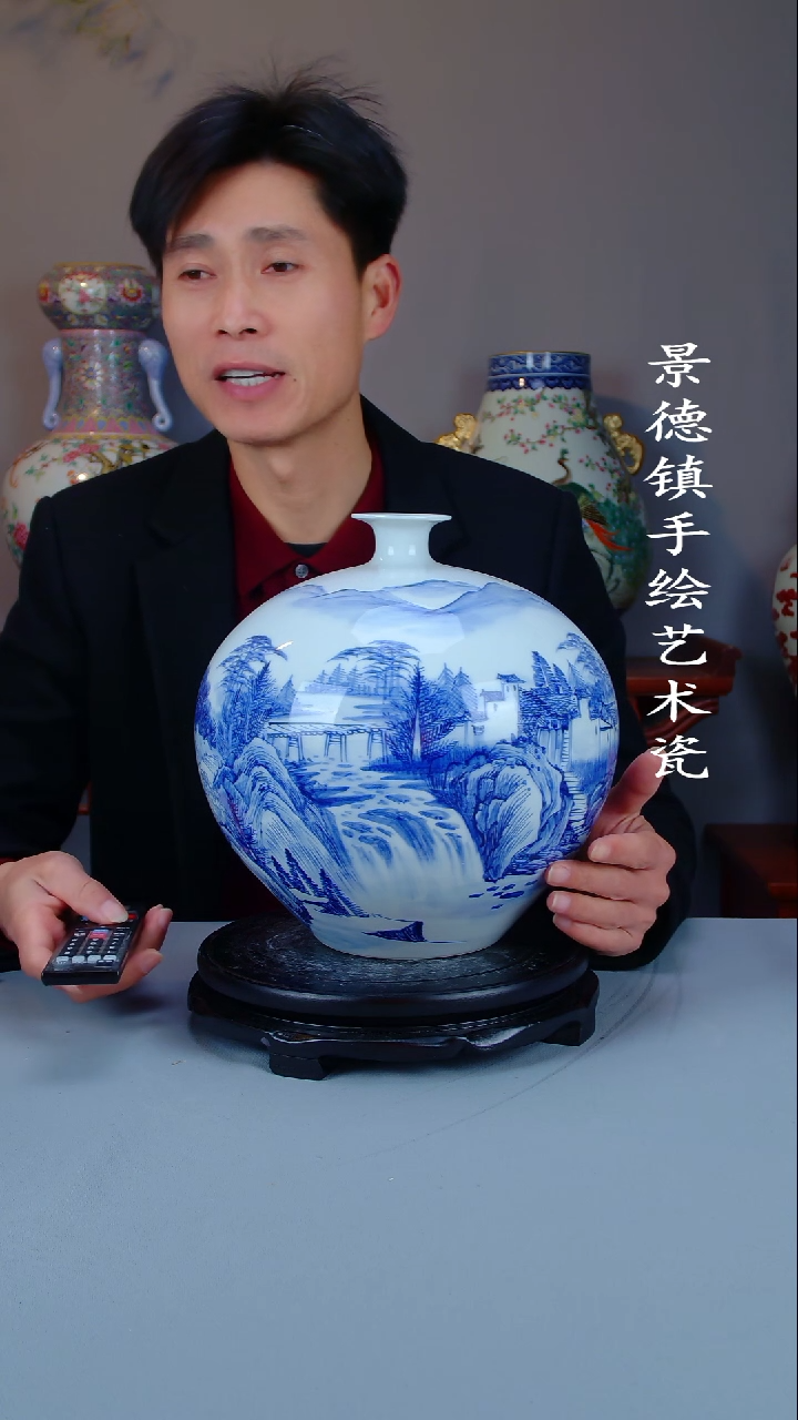 摆件陶瓷景德镇手工手绘陶瓷摆件24