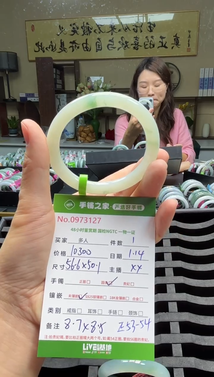 【闪购商品】翡翠手镯（贵妃镯）未镶嵌多人1