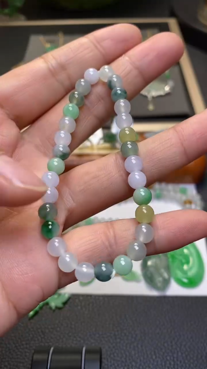 颈饰未镶嵌翡翠净货35125