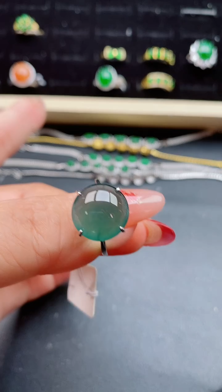 【闪购商品】翡翠戒指银S925镶嵌321321