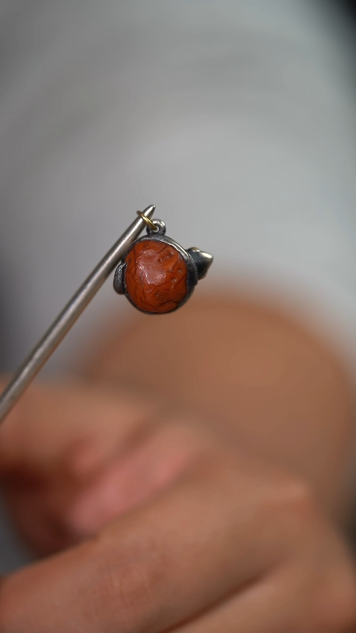 【闪购商品】玛瑙吊坠银S925镶嵌697号设计款花脉乌龟吊坠