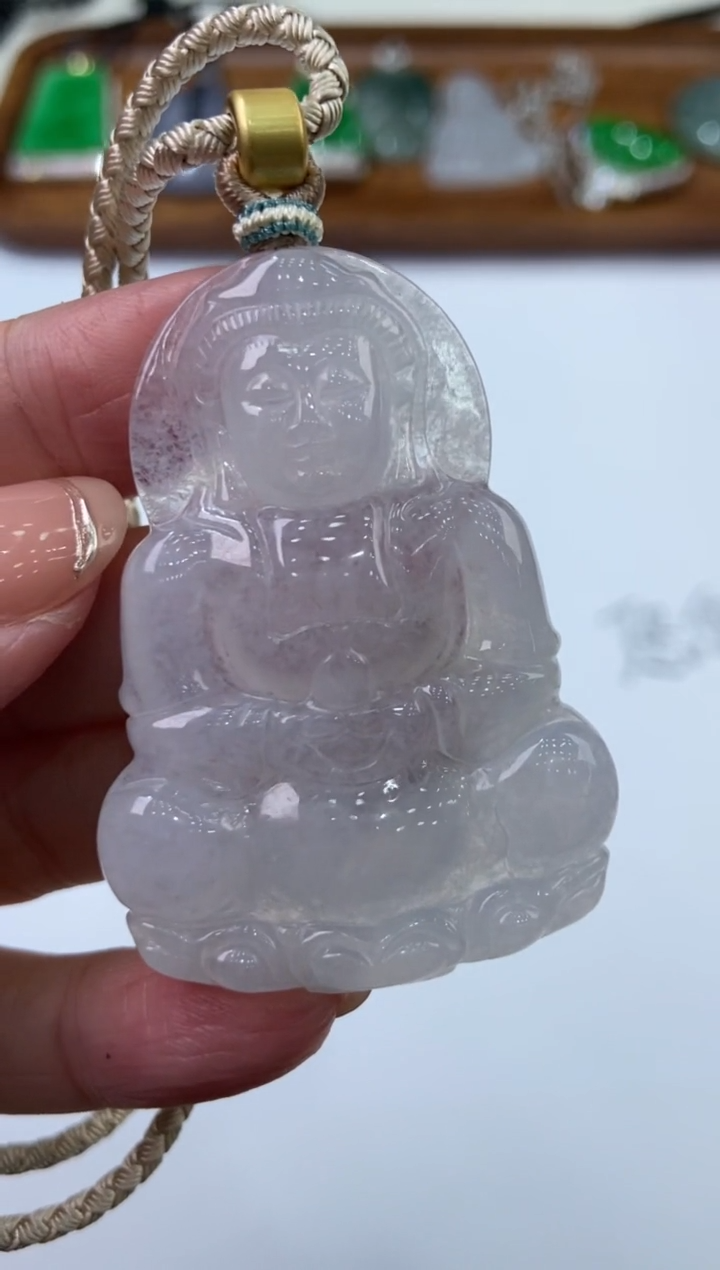 【闪购商品】翡翠未镶嵌颈饰2205573/观音/多样性一件发