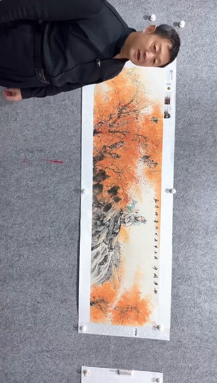 国画张传亭老师的红袍作品