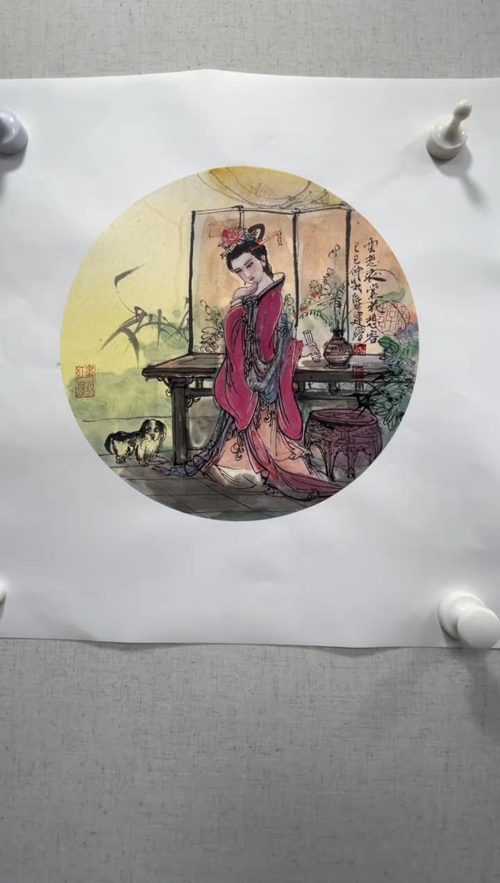 国画张洪建老师一平尺人物