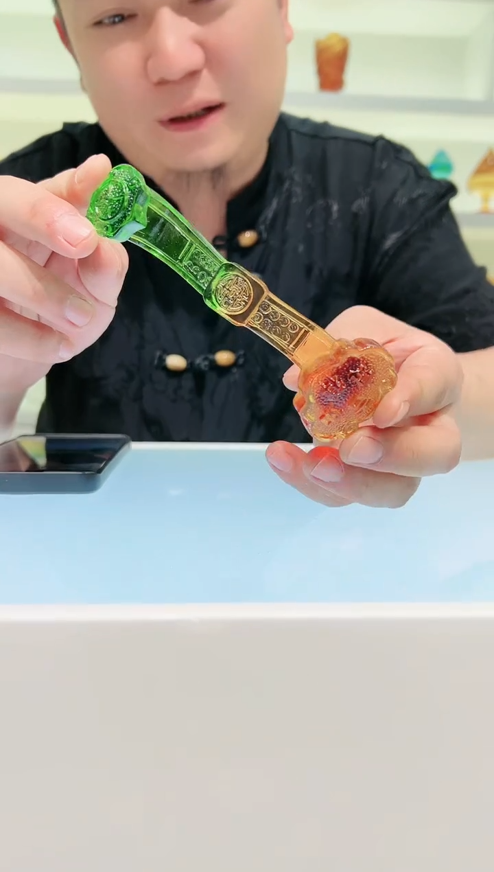 【闪购商品】茶宠古法琉璃13.5cm如意