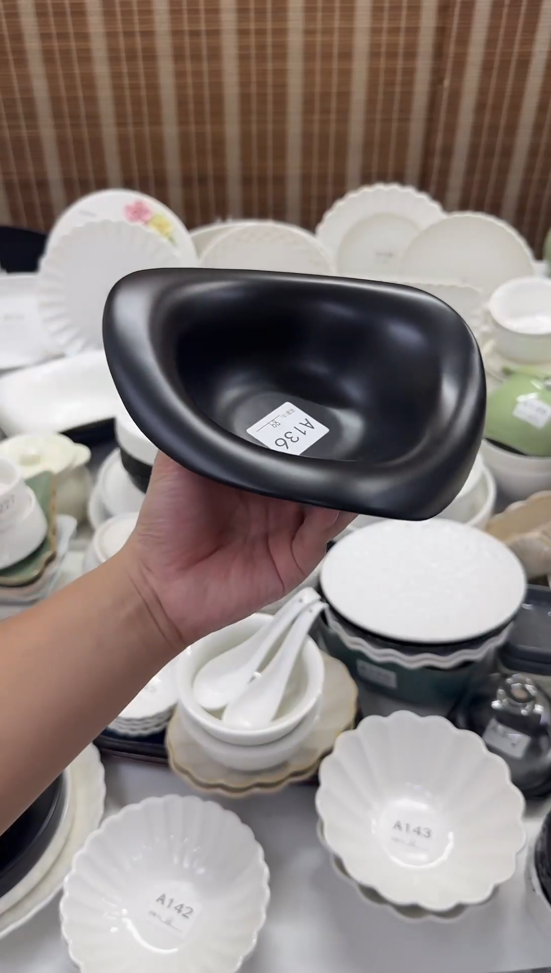 瓷【9.9】法式8寸高级酸奶碗黑色