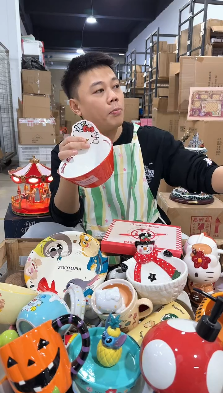 瓷片原盒kt猫沙拉碗