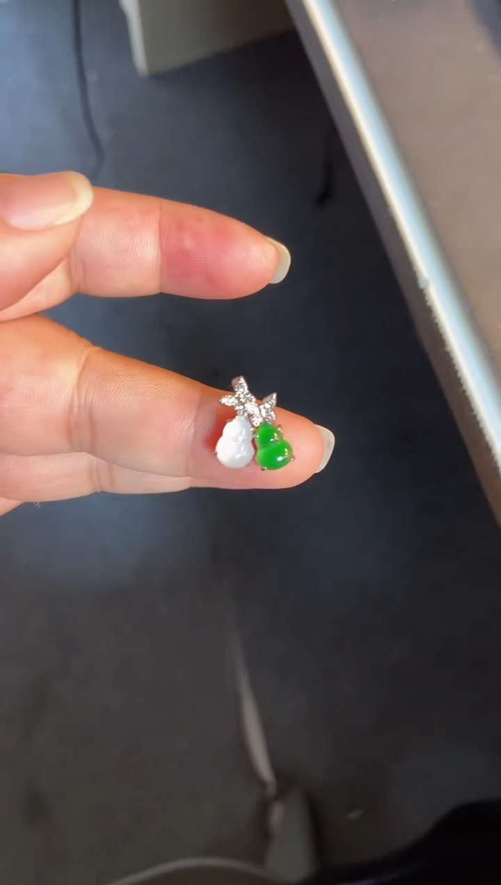 吊坠(不含链)银S925镶嵌翡翠1