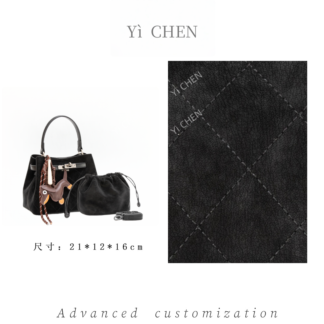 【Yì CHEN】ZT-D8092-黑色 轻奢时尚女士单肩斜背包