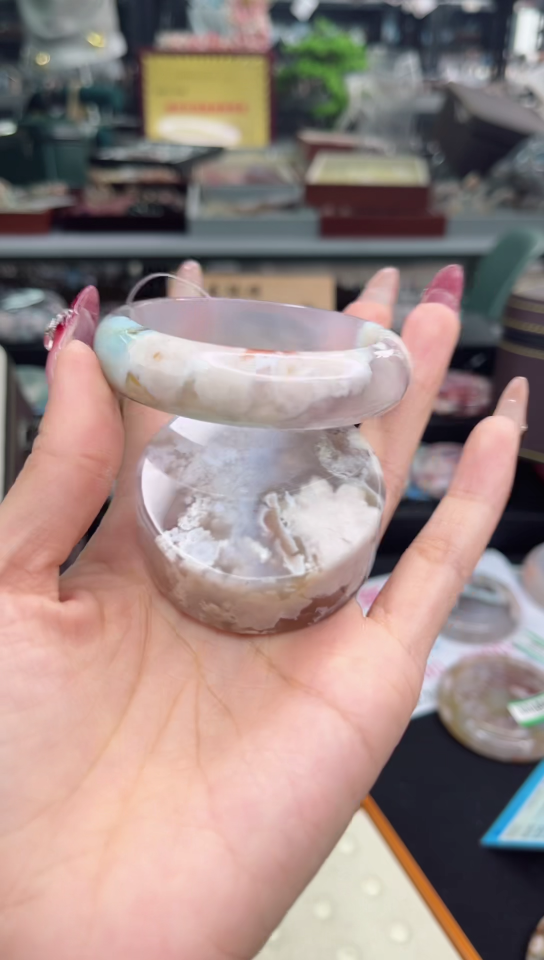 【闪购商品】石英质玉手镯未镶嵌55圈口（赠品镯心）6821032