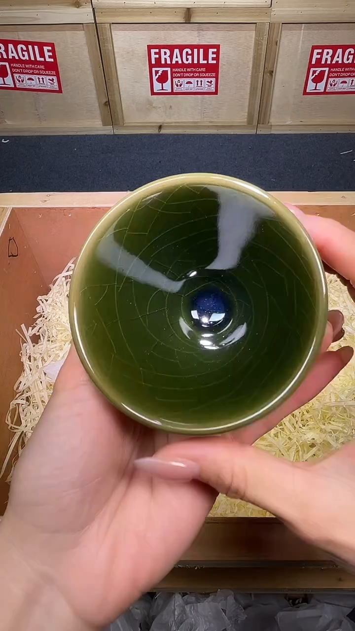 茶盏茶盏主人杯帝王绿斗笠