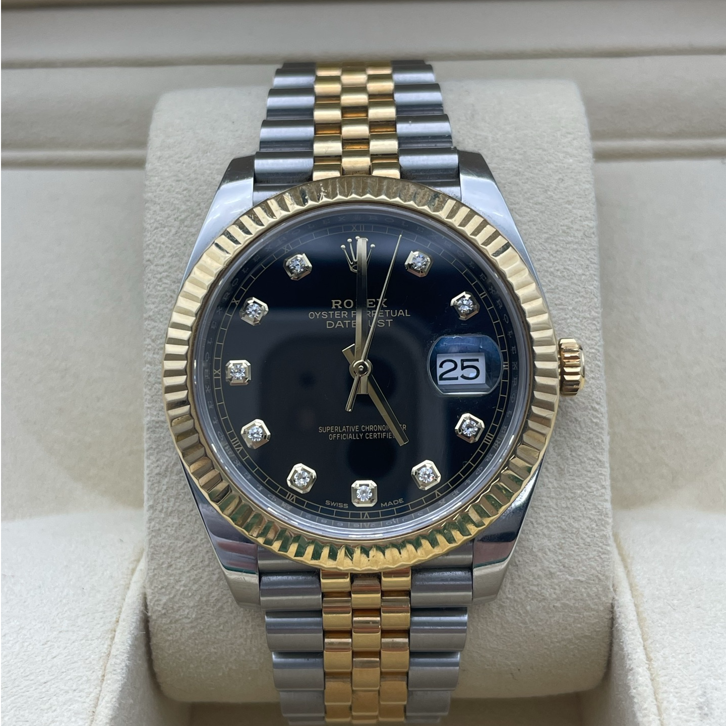 95新 Rolex/劳力士 126333五珠黑盘钻刻
