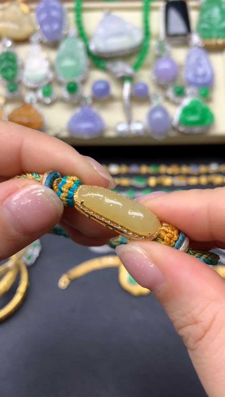 【闪购商品】翡翠手串18K金镶嵌252-中国好珍宝