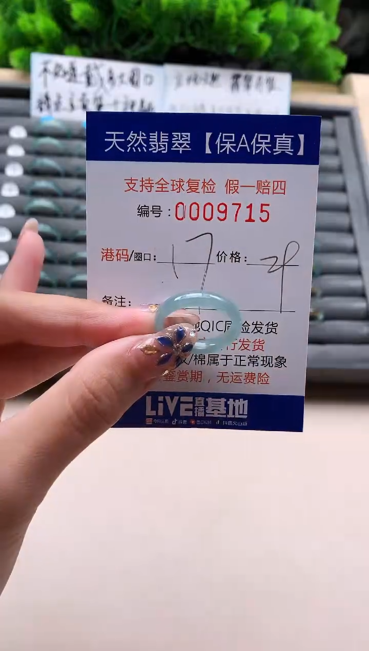 未镶嵌戒指翡翠天然  9715
