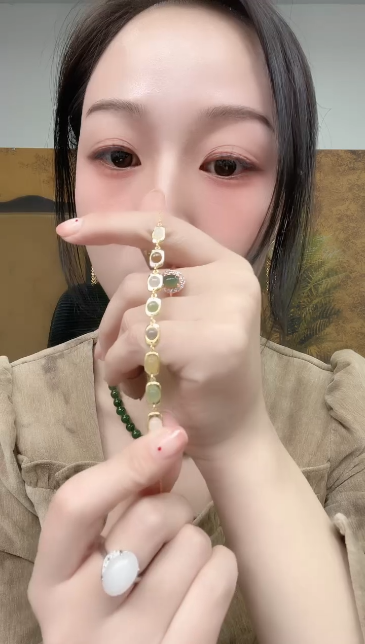 【闪购商品】和田玉手链银S925镶嵌多样性拍一发一