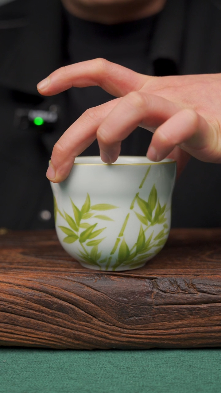 【闪购商品】瓷片51寻一缕瓷香杯釉下手工手绘瓷器