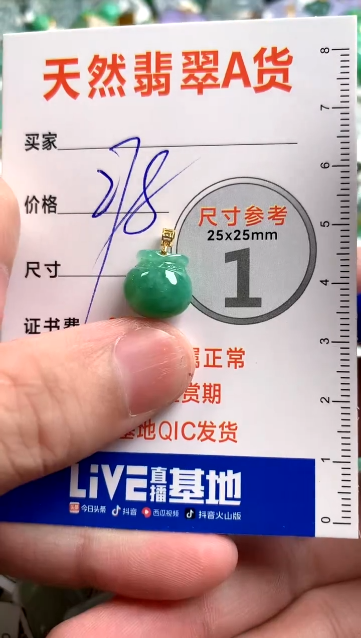 【闪购商品】翡翠颈饰18K金镶嵌0581177082