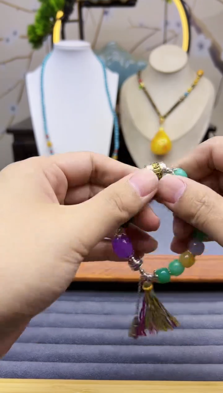 【闪购商品】翡翠手链14K金镶嵌s264````````