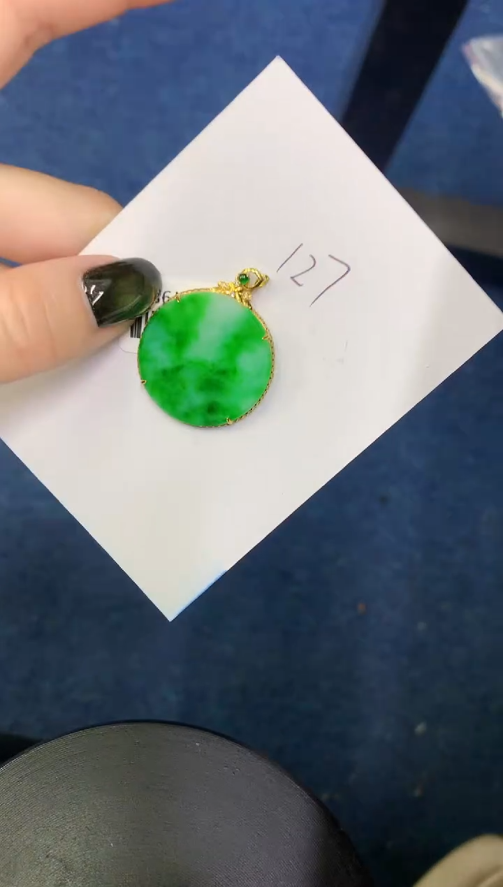 【闪购商品】翡翠颈饰18K金镶嵌00000000000