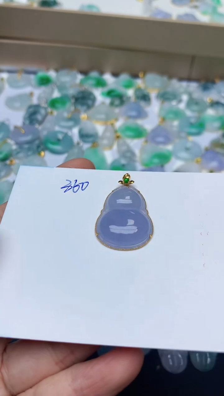 【闪购商品】翡翠颈饰18K金镶嵌天然翡翠A货